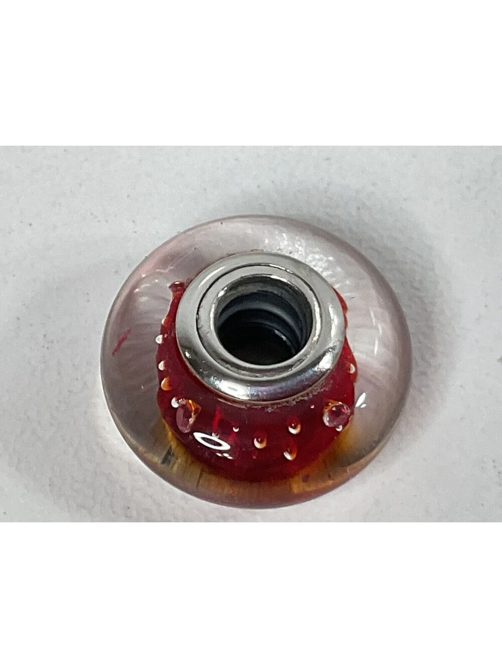 Pandora Red Murano Effervescence Charm Retired.